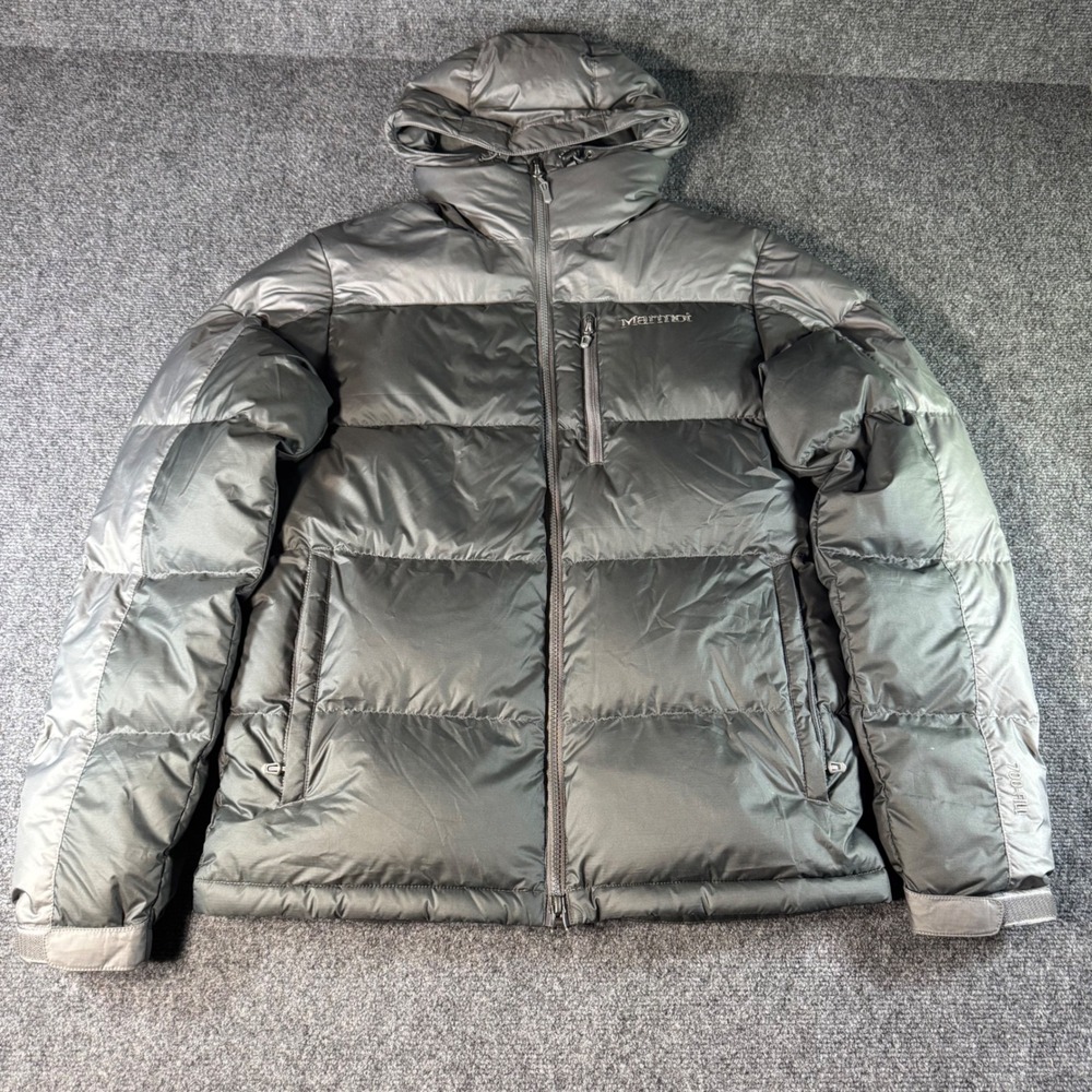 Marmot Guides Down Hoody Mens Small Gray 700-Fill Puffer Jacket G73060